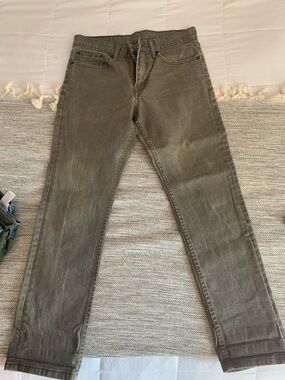 Men's Levi Strauss 511 32x30 Olive Green Slim Jeans